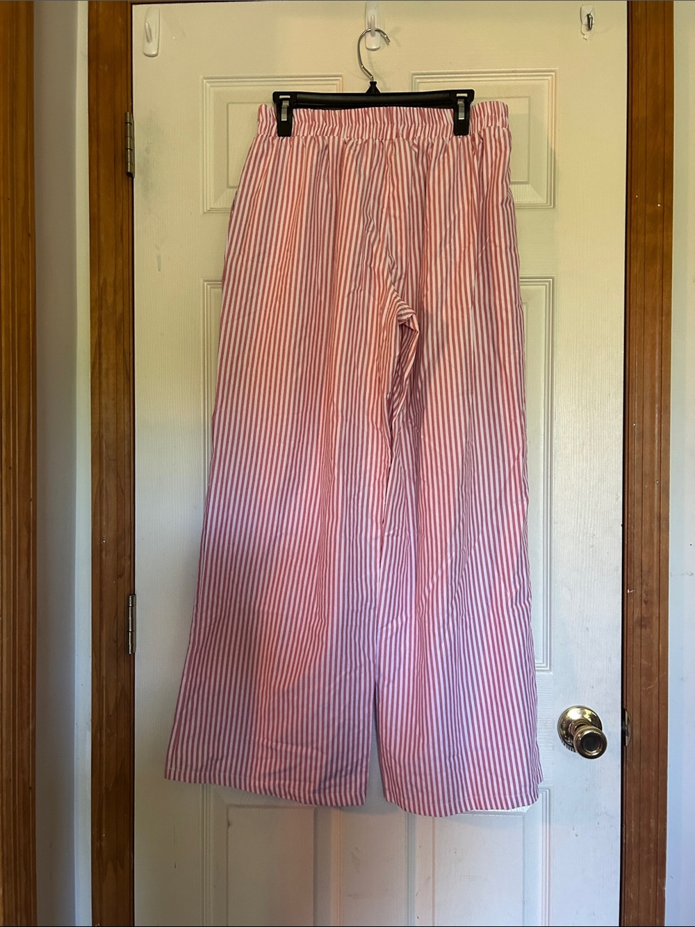 Lomon Pink & White Striped Wide-Leg Pants - Picture 6 of 6